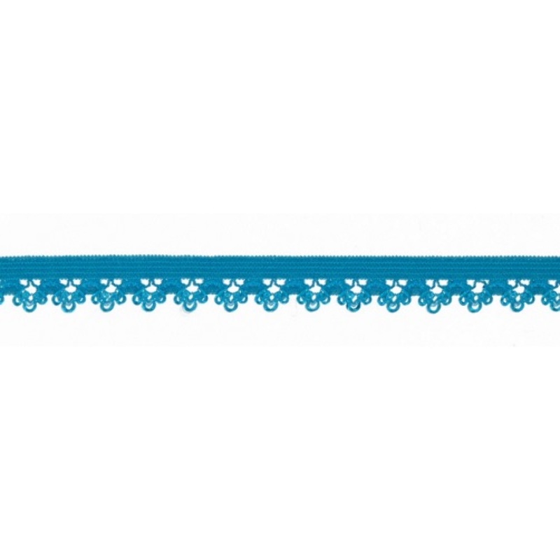 Elastic lace flowers dark turquoise (qt)