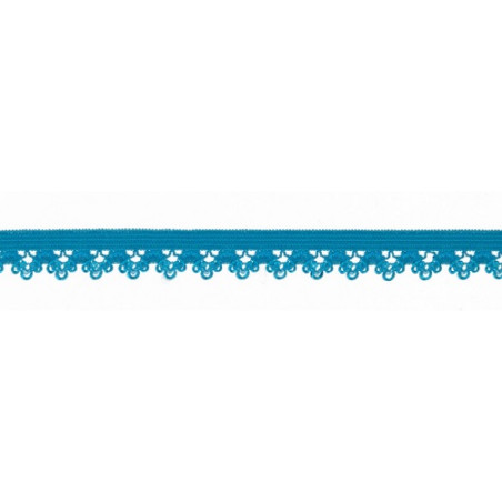 Elastic lace flowers dark turquoise (qt)