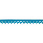 Elastic lace flowers dark turquoise (qt)