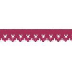 tissu de dentelle élastique fleurs fuchsia (qt)