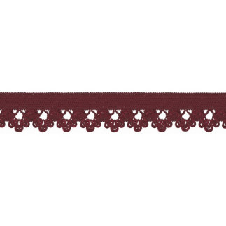Elastic lace flowers burgundy (qt)