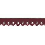 Elastic lace flowers burgundy (qt)