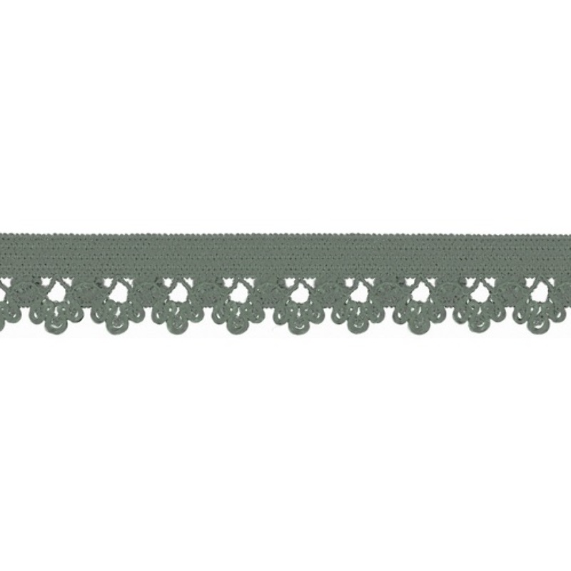 lastiek tissu de dentelle Blumen menthe vert (qt)