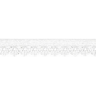 Fleurs en dentelle élastique blanche (qt)