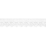 Fleurs tissu de dentelle élastique blanche (qt)