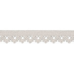 tissu de dentelle élastique fleurs blanc cassé (qt)