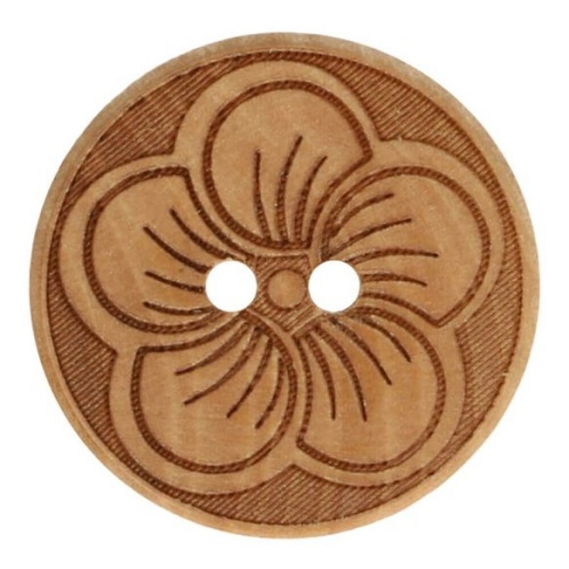 Bouton en bois Fleur 20 mm