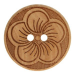Bouton en bois Fleur 20 mm