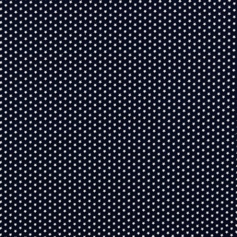 coton tissé - Mini Stars marine (v)