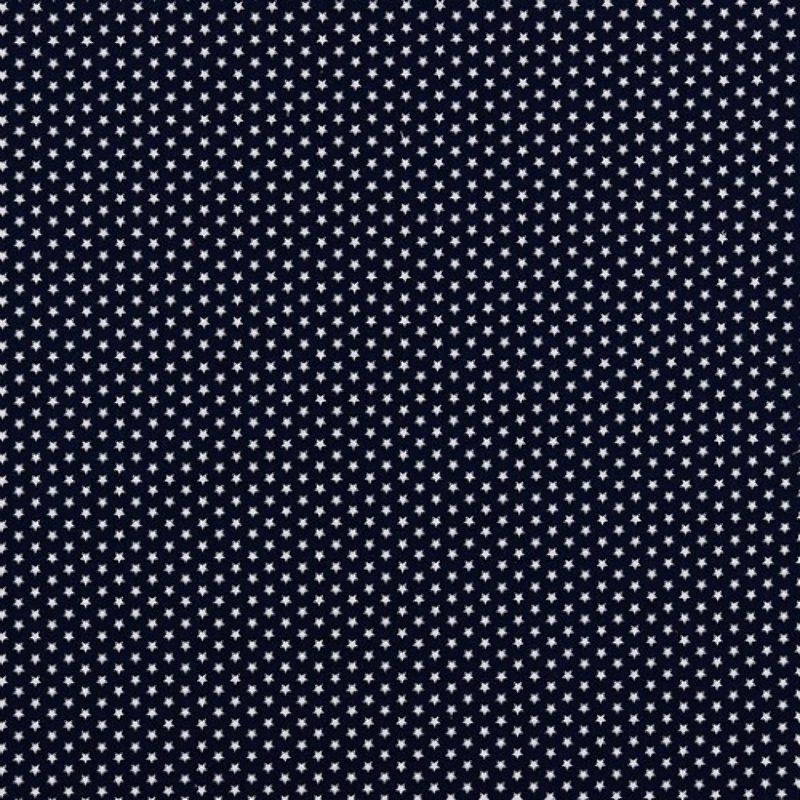 Woven cotton - Mini Stars navy (v)