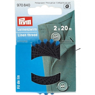 Fil de lin Prym noir (fil étoile)