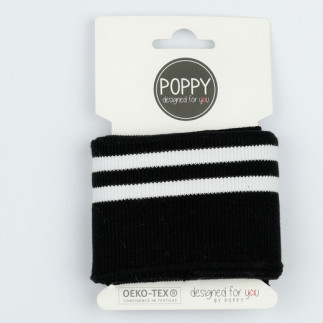 Manchette Poppy - noir / blanc