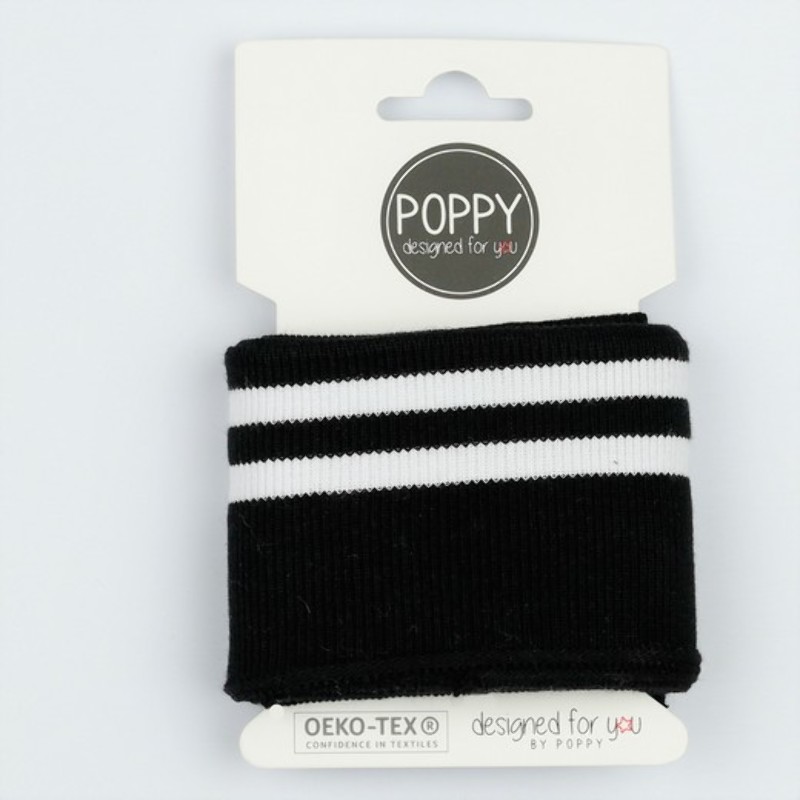 Manchette Poppy - noir / blanc