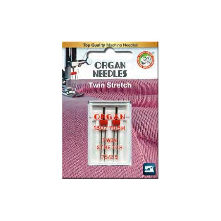 Aiguilles jumelées Organ Twin Stretch 2,5