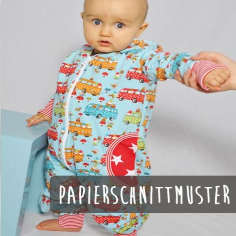 Leni pepunkt - Children's 56 reversible playsuit "Play time"