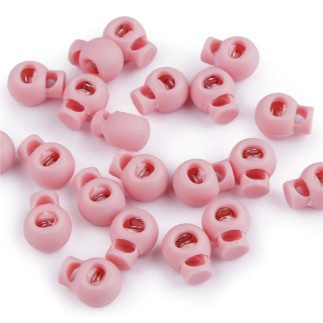 Arrêt de cordon petit rond 15 mm rose