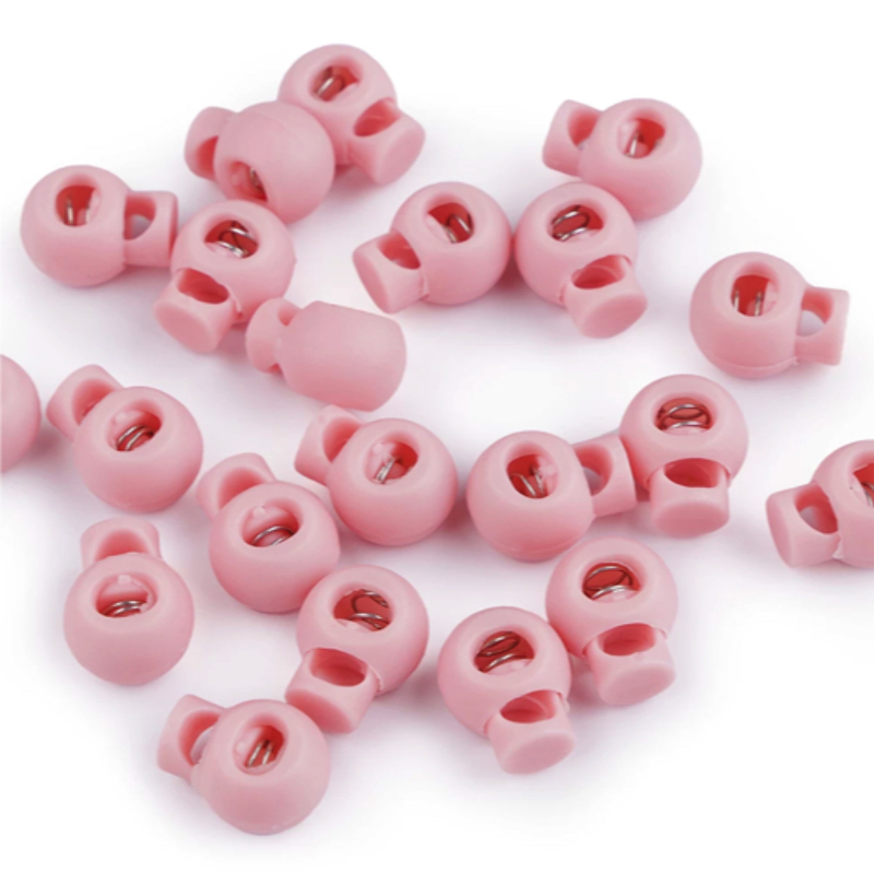 Arrêt de cordon petit rond 15 mm rose