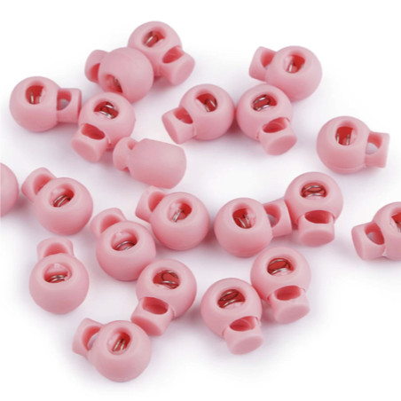 Arrêt de cordon petit rond 15 mm rose