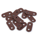 Cord end - 2-hole leather brown 5mm