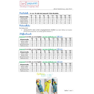 Leni pepunkt - Children's 56 reversible playsuit "Play time"