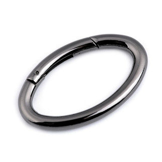 Pocket carabiner oval gunmetal