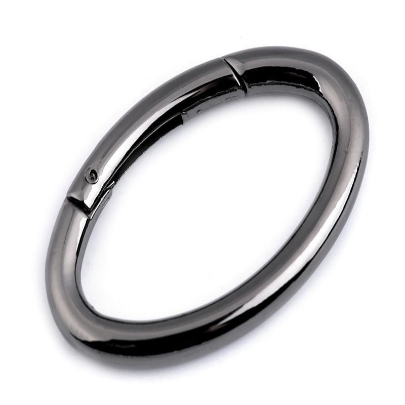Pocket carabiner oval gunmetal