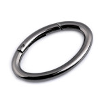 Pocket carabiner oval gunmetal