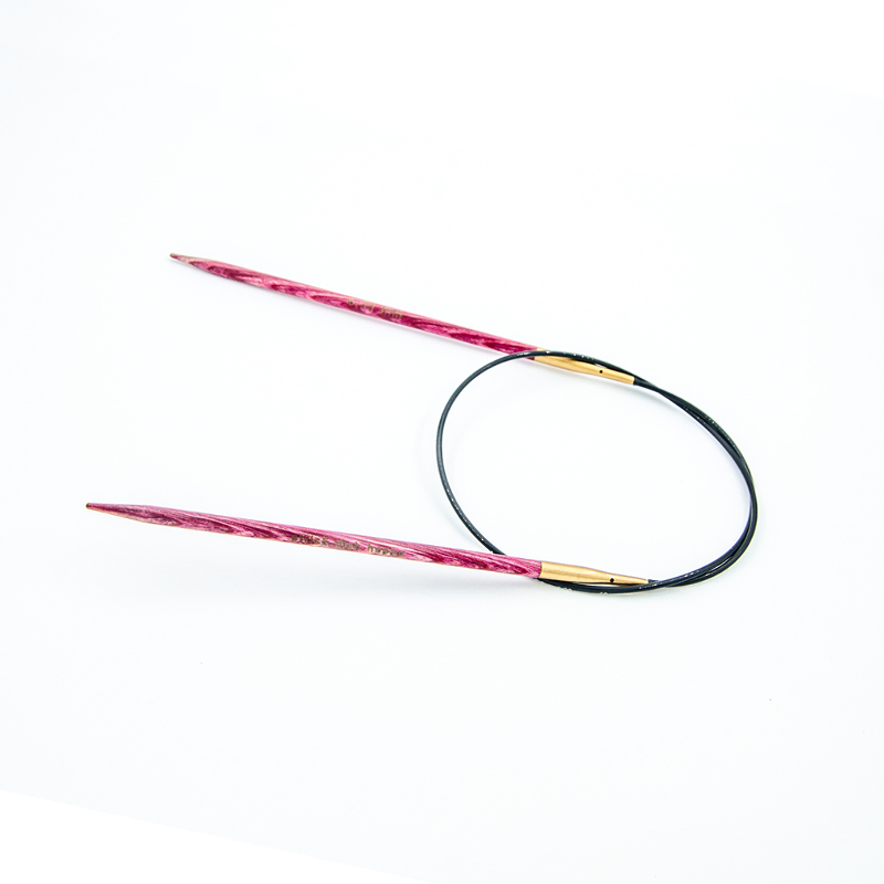 Wooden circular knitting needle "knit yourself happy" 60cm