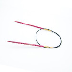 Aiguille à tricoter circulaire en bois « tricotez-vous heureux » 60 cm