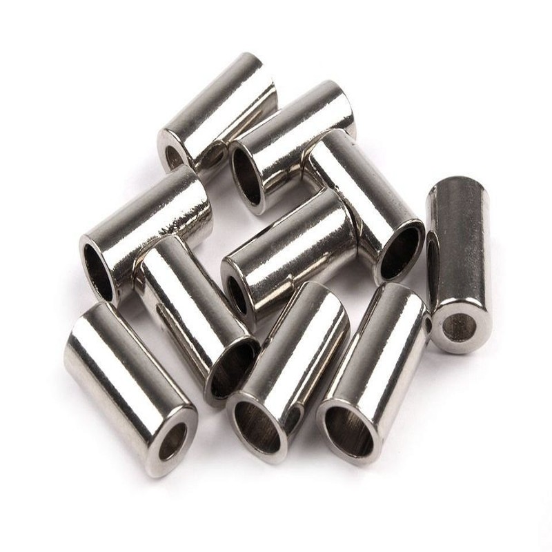 Cord end - metallic silver 5.5mm