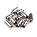 Cord end - metallic silver 5.5mm