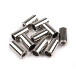 Kordelende - metall silber 5.5mm