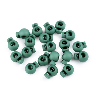 Petit bloque-cordon rond 15 mm émeraude
