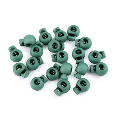 Petit bloque-cordon rond 15 mm émeraude