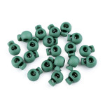 Cord stopper small round 15mm emerald