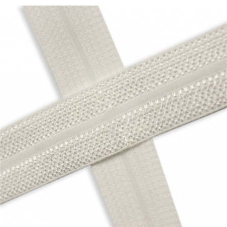 Elastic edging tape Jacquard off-white (qt)