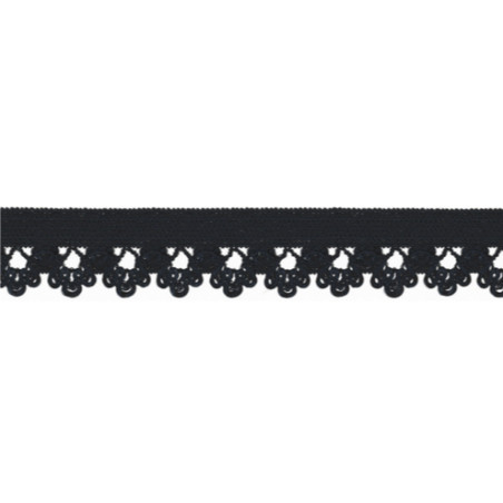 Elastic lace flowers navy (qt)