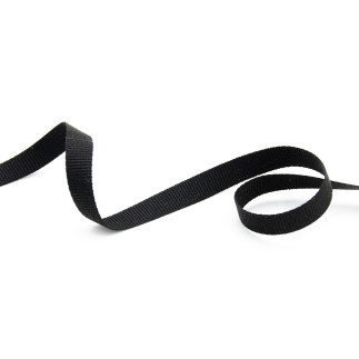 Ripsband - 10mm, schwarz 725