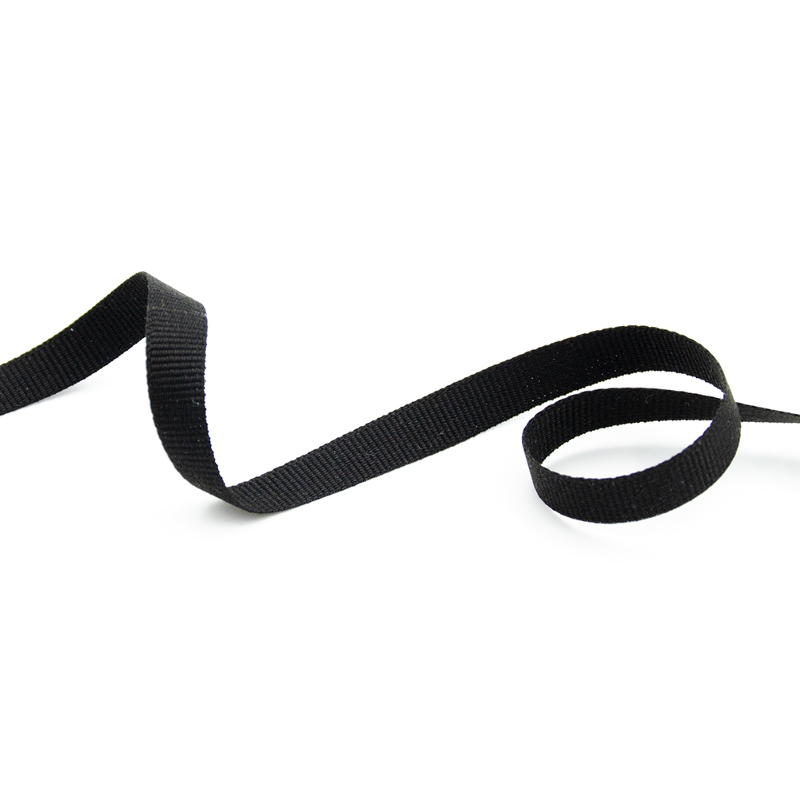 Ruban gros-grain - 10 mm, noir 725