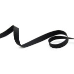 Ruban gros-grain - 10 mm, noir 725