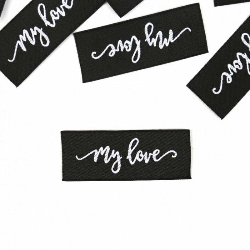 Woven Label - My Love black