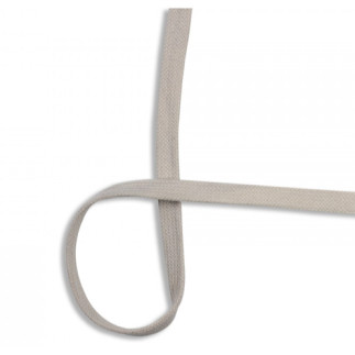 Flat cotton cord 15mm stone grey (qt)