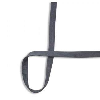 Flat cotton cord 15mm dark grey (qt)