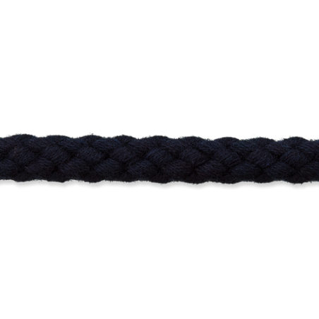 Cordon en coton 9 mm bleu marine (uk683)