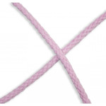 Cordon coton tissé rose 6 mm (qt)