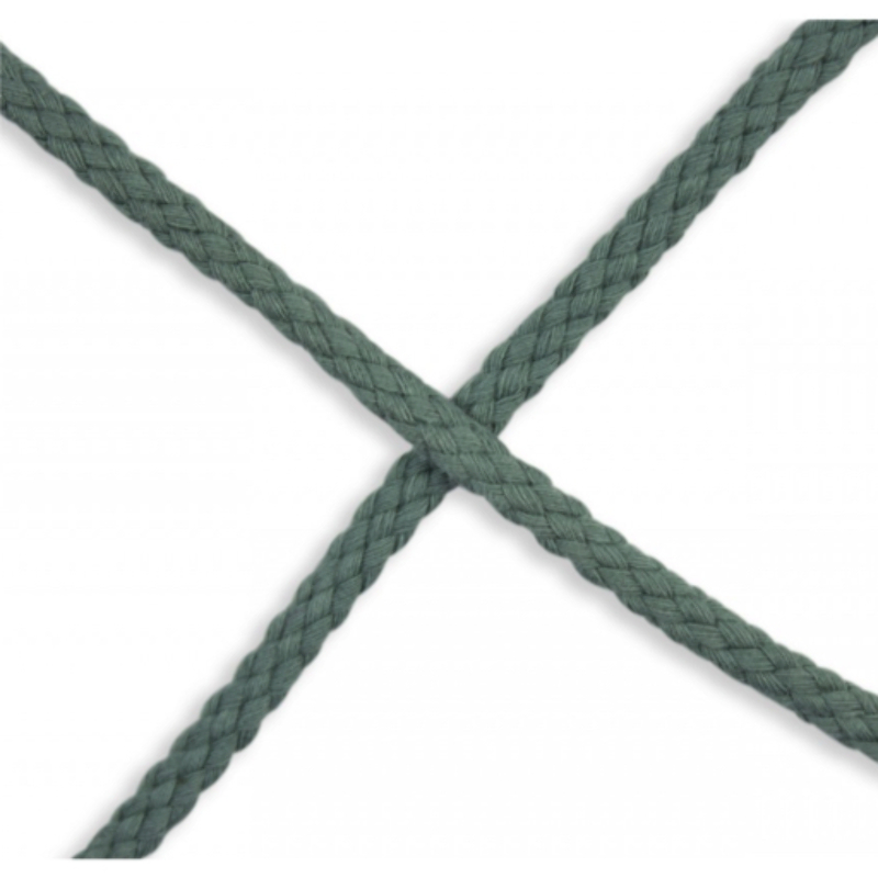 Cordon coton tissé 6 mm menthe fumée (qt210)