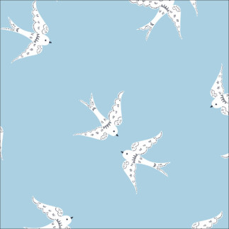 Wachstuch - Cloud 9 Graceful Dove hellblau