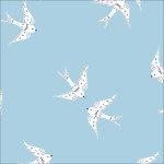 Coton laminé - Cloud 9 Graceful Dove bleu ciel