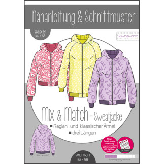 Ki-Ba-Doo Veste de survêtement Mix & Match pour Femme