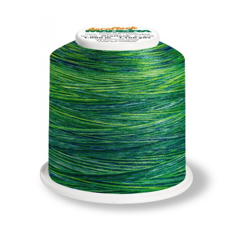 Madeira bulking yarn multicolor green 9509